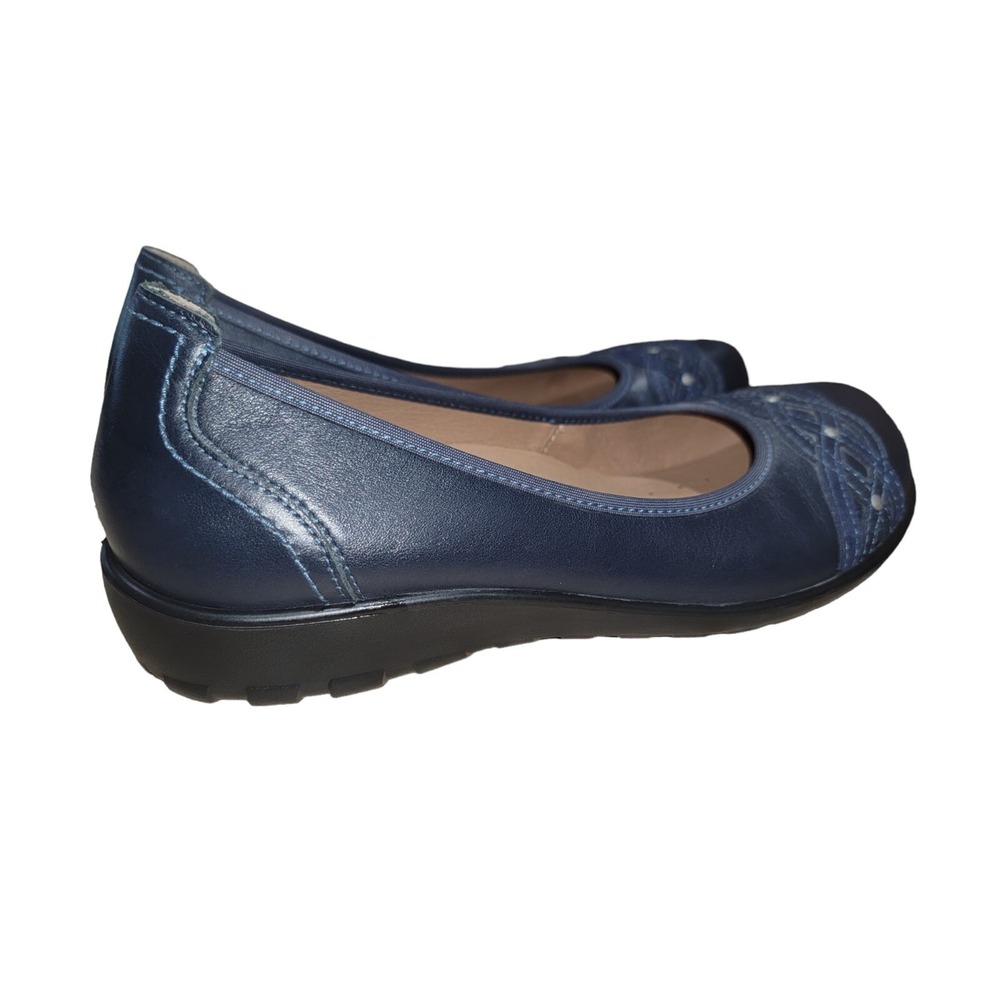 Umberto Raffini Women's Blue Leather Comfort Flats Slip On Shoes Sz EU 39/ US 9 - Picture 4 of 12
